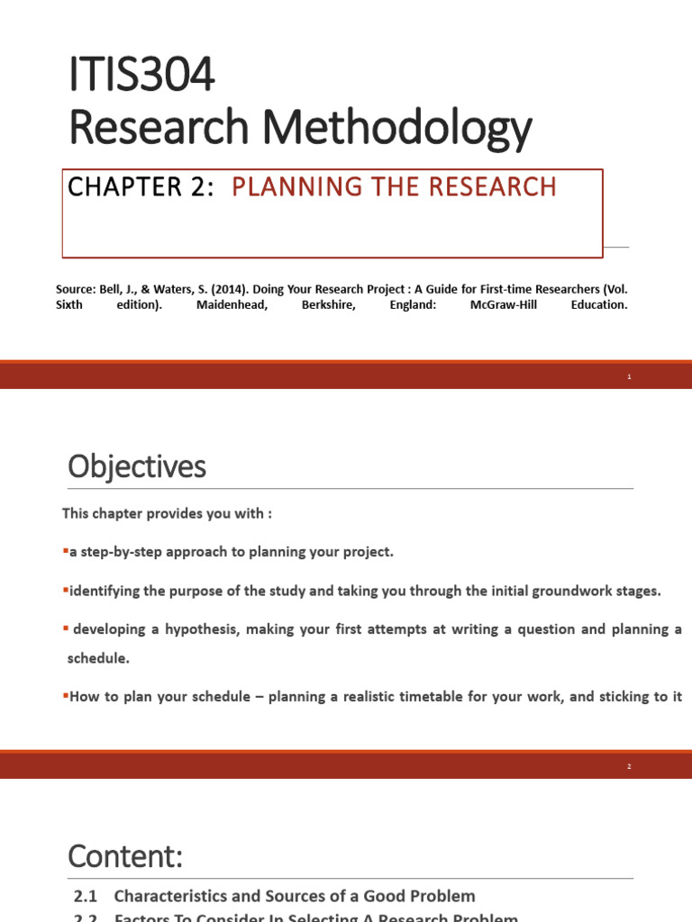 Research Project Planning Guide | PDF | Hypothesis | Methodology