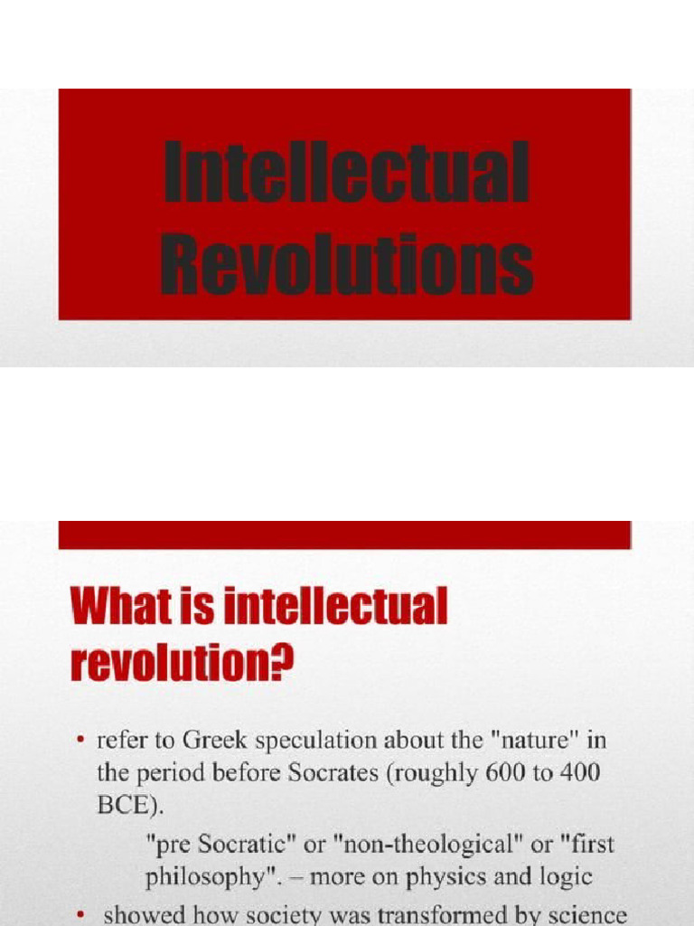 Intellectual Revolutions NEW | PDF