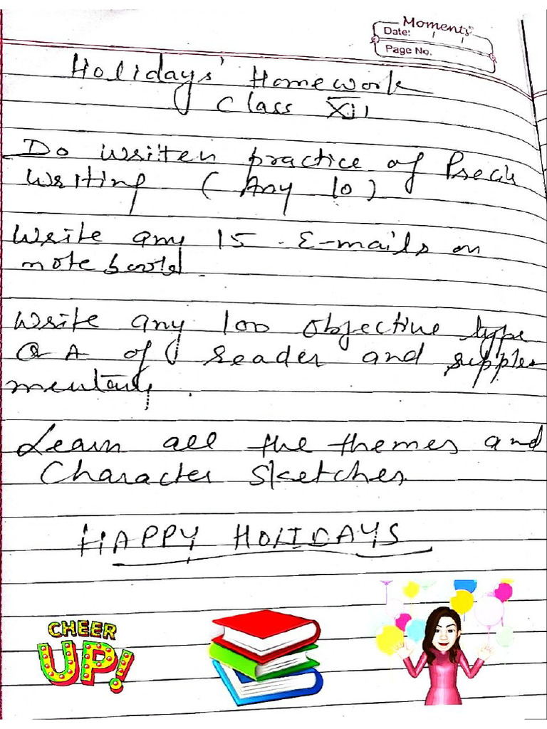10 2 Holidays Homework Pdf