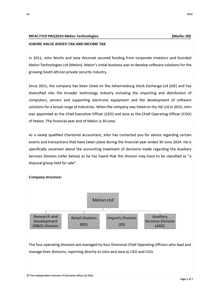 Melon Technologies 2024 Financial Overview | PDF | Fair Value ...