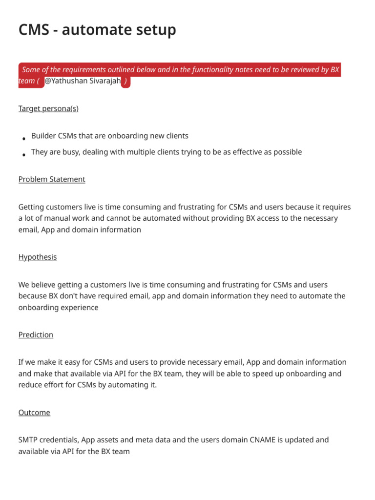 Automating Customer Onboarding for CSMs | PDF | Mobile App | User ...