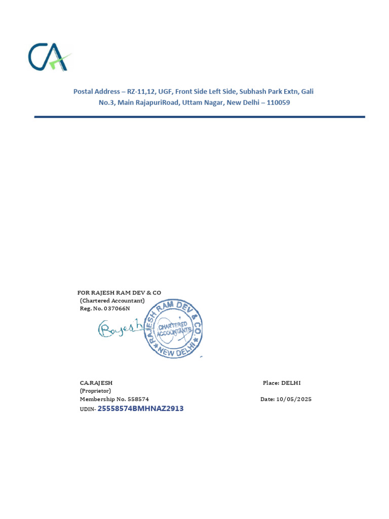 CA Certificate Ankita Sharma NEW | PDF