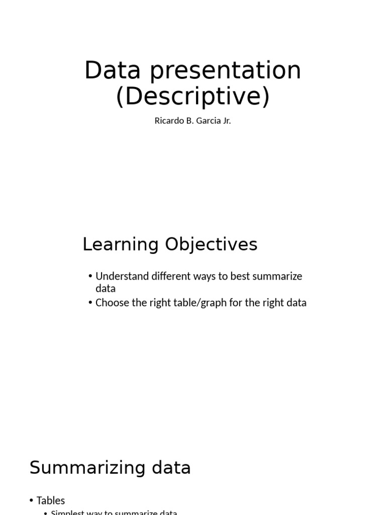 Effective Data Summarization Techniques | PDF | Chart | Visualization ...