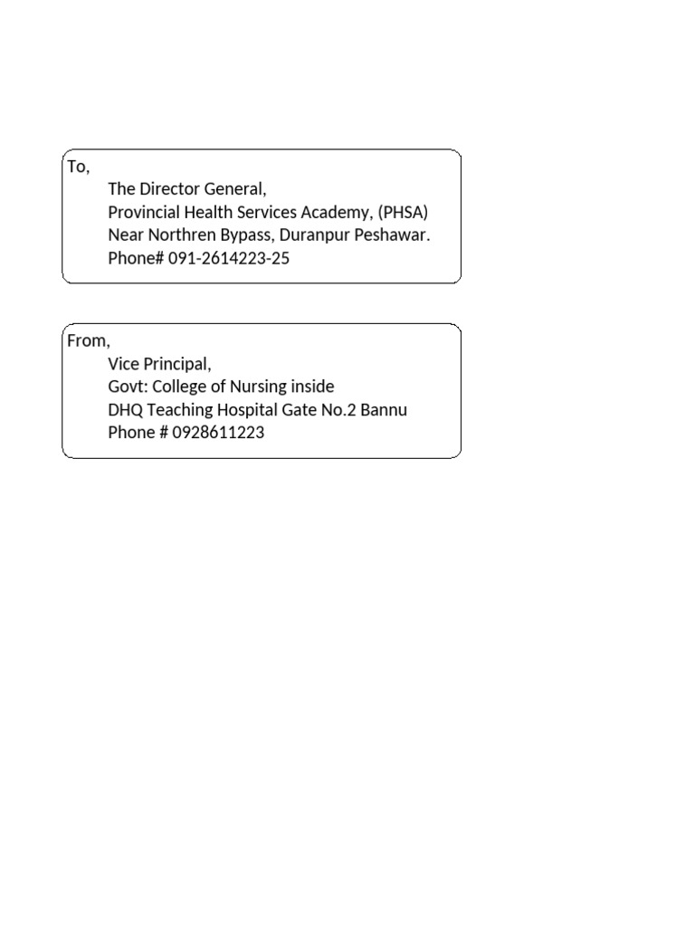 Address of PHSA | PDF