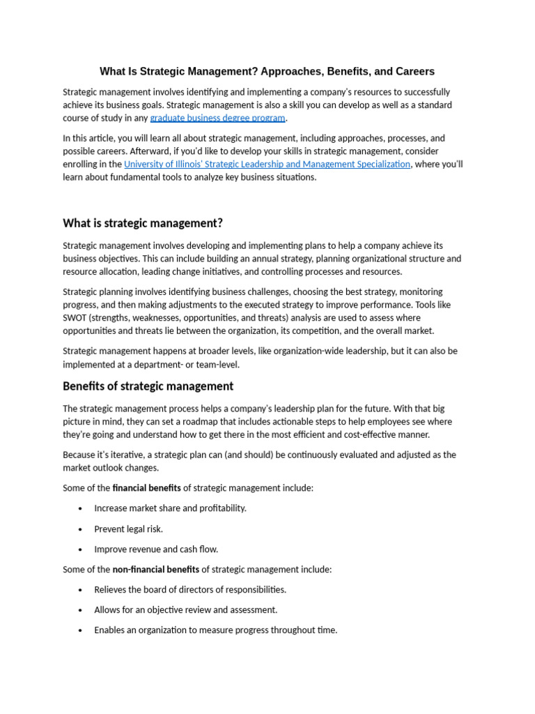 Lesson 1 | PDF | Strategic Management | Swot Analysis