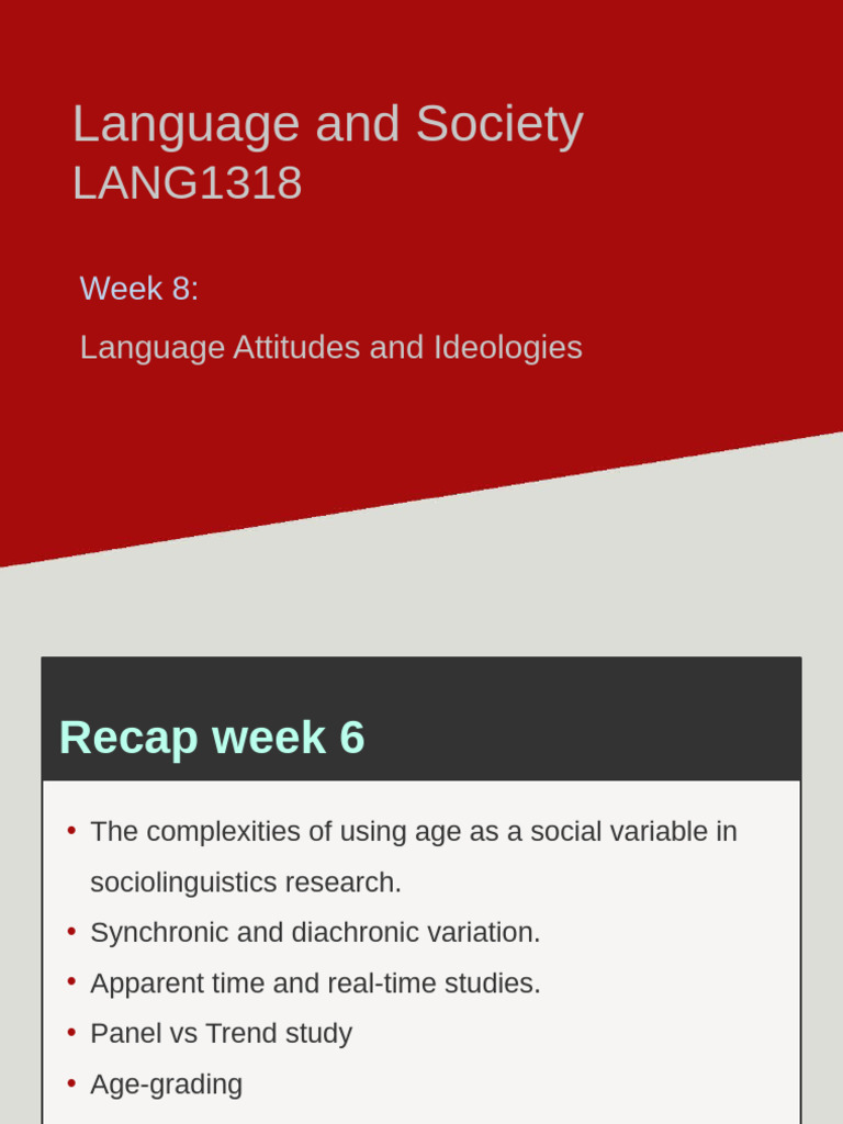LANG1318+ +session+7+ +Language+AttitudesOD | PDF | Accent ...