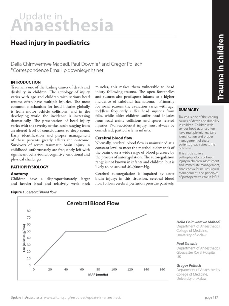 Pediatric Head Trauma Management | PDF | Traumatic Brain Injury ...