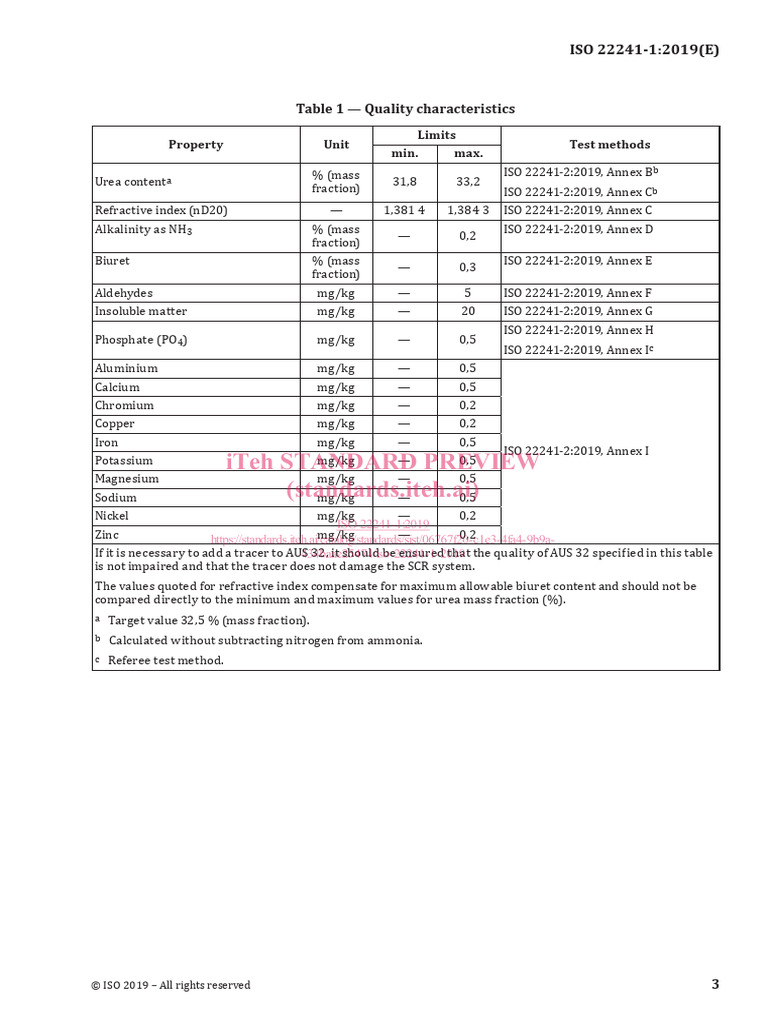 ISO 22241-1:2019 Quality Standards | PDF | Magnesium | Ammonia
