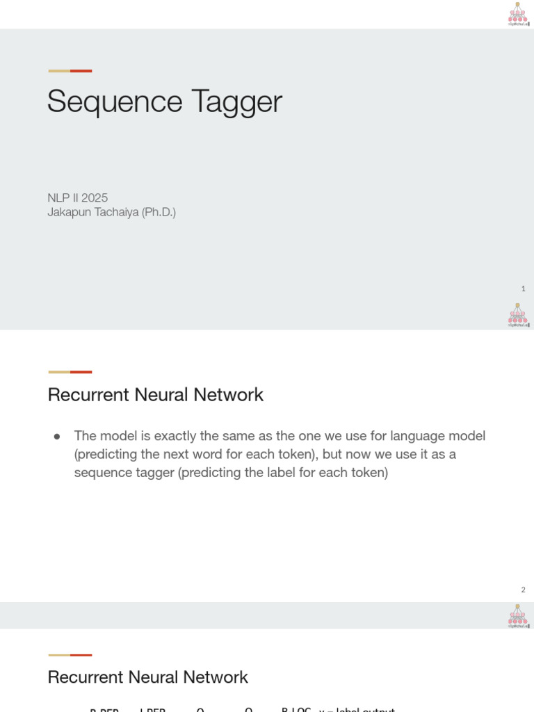 RNN Sequence Tagging Techniques | PDF | Algorithms | Statistical ...