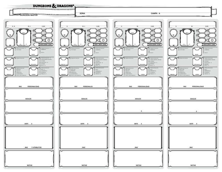 Ficha de Personajes de PNJ | PDF