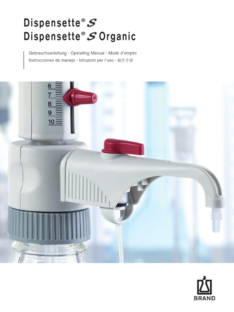 Dispensette S Operating Manual PDF Acetic Acid Acid