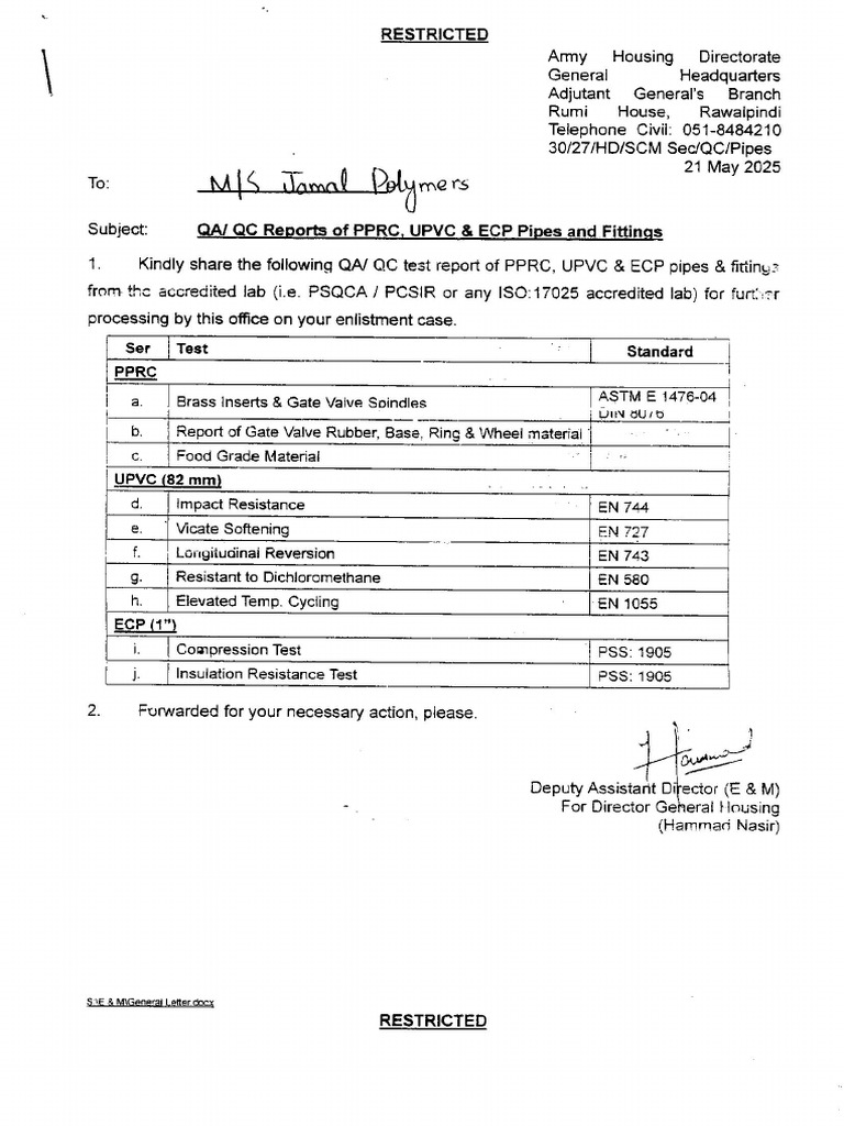 Qa-Qc Report For Army Housing | PDF