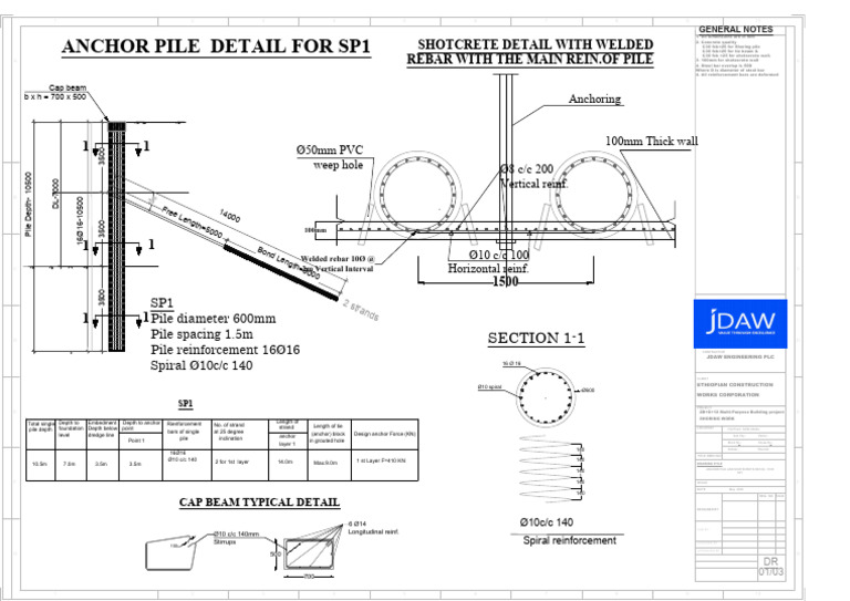 New Pile Detail For SP1-ECWC SP 1 | PDF | Deep Foundation ...