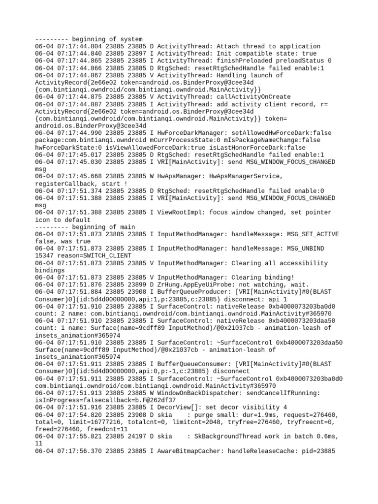 Owndroid Activity Lifecycle Logs | PDF | Computing | Software