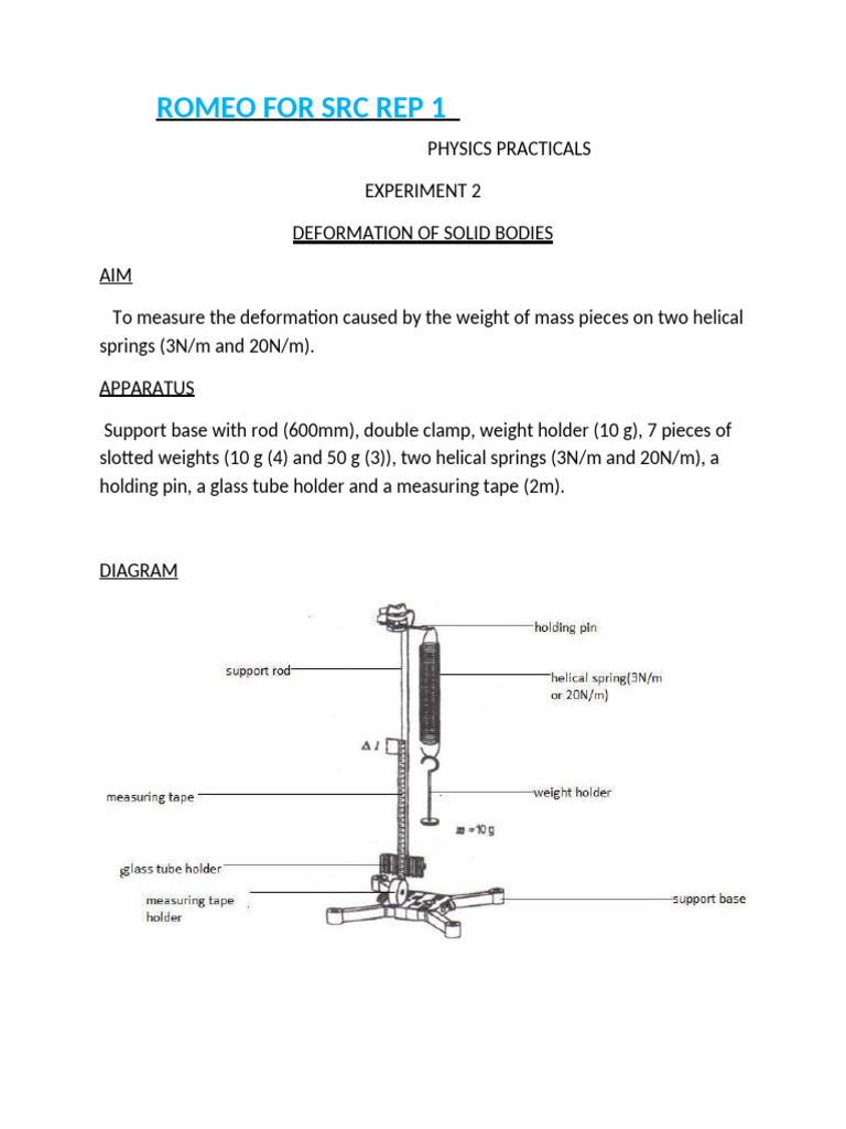 Experiment 3 Physics Ucc Pdf Physics Mechanical Engineering