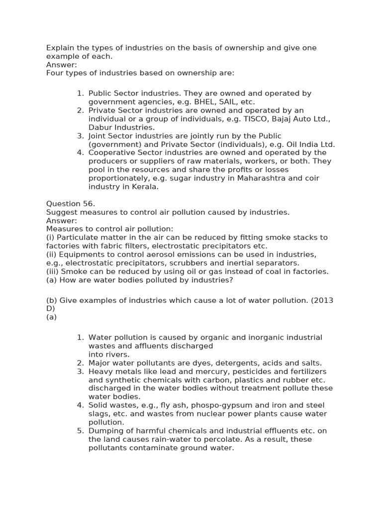 Classification of Industries by Ownership | PDF | Particulates | Pollution