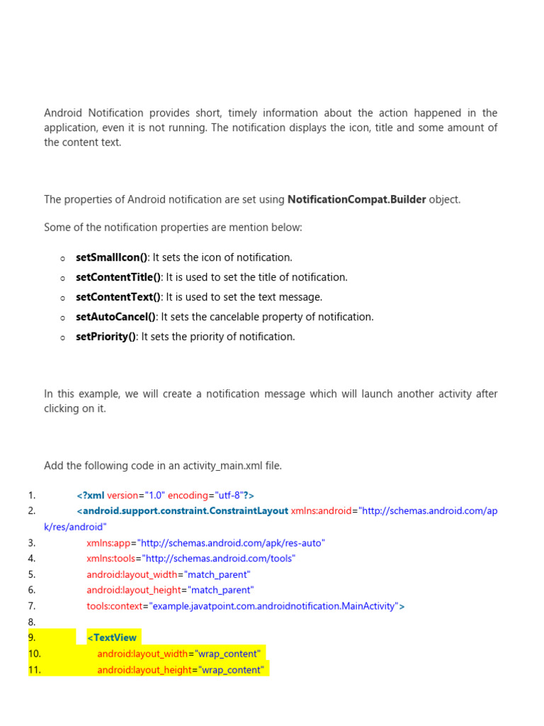 5.2.1.android Notification | PDF | Android (Operating System) | Java ...