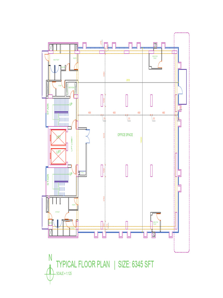 Office Floor Plan Layout 6345 SFT | PDF