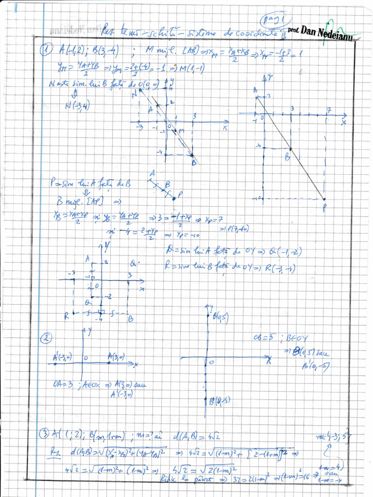 Tema - Sistem de Axe XOY-rezolvare | PDF