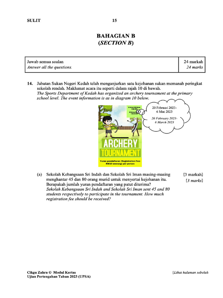 Set 1 Sumatif Upsa Matematik Tahun 5 Pdf