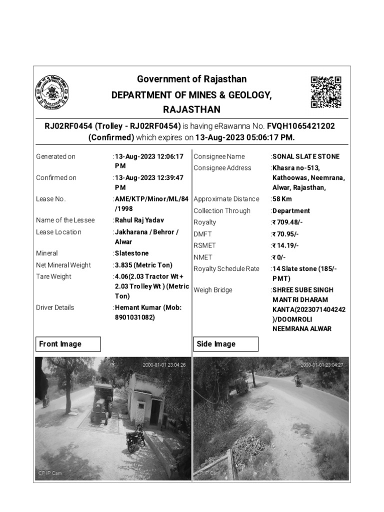 Government of Rajasthan Department of Mines & Geology, Rajasthan | PDF