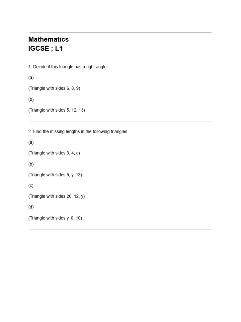 Maths Practice Sheet 1 | PDF