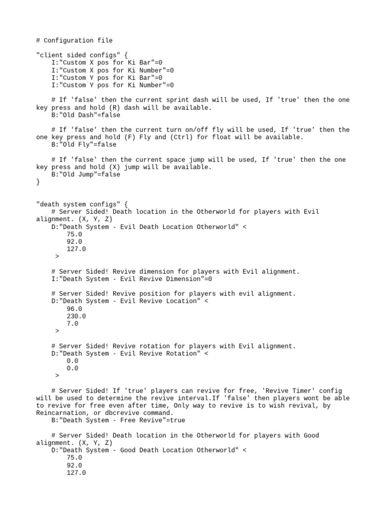 Dragon Ball Configurations Guide | PDF | Role Playing Video Games ...