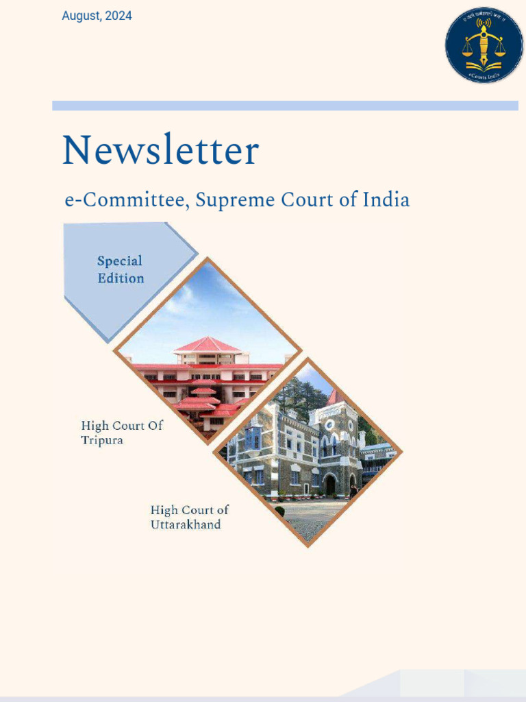 Supreme Court of India e-Committee Newsletter August 2024 | PDF ...