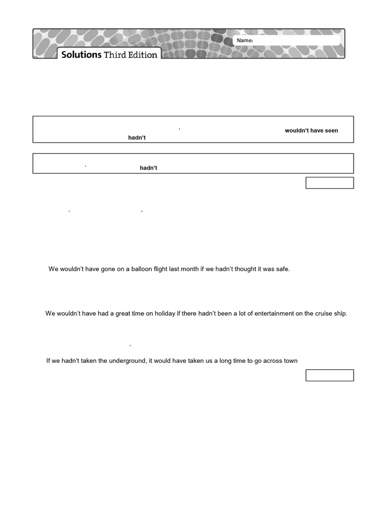 Sol3e Int U9 Progress Test A-Form 11 | PDF | Sentence (Linguistics)