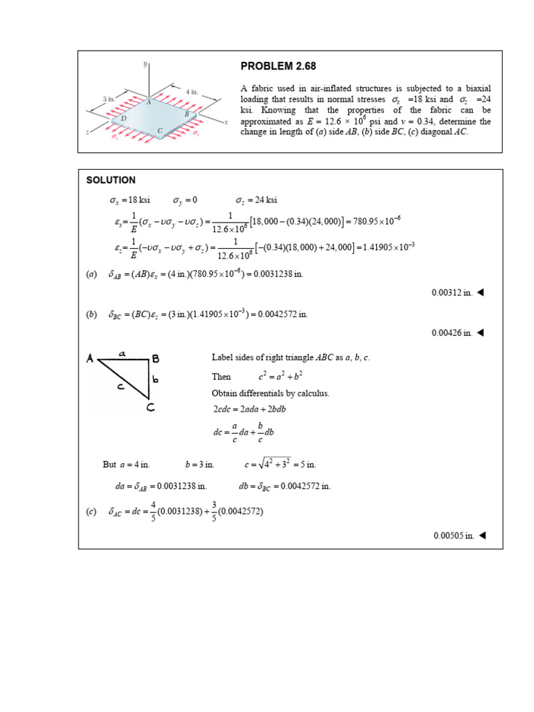 Homework 3 (CSULB MAE 373) | PDF | Stress (Mechanics) | Mechanical ...
