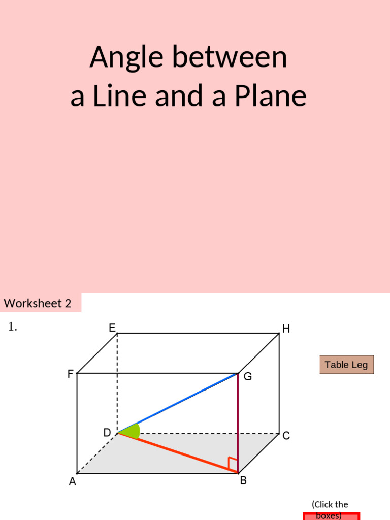 PPT2 - Angles Between A Line and A Plane | PDF | Chess Theory | Chess