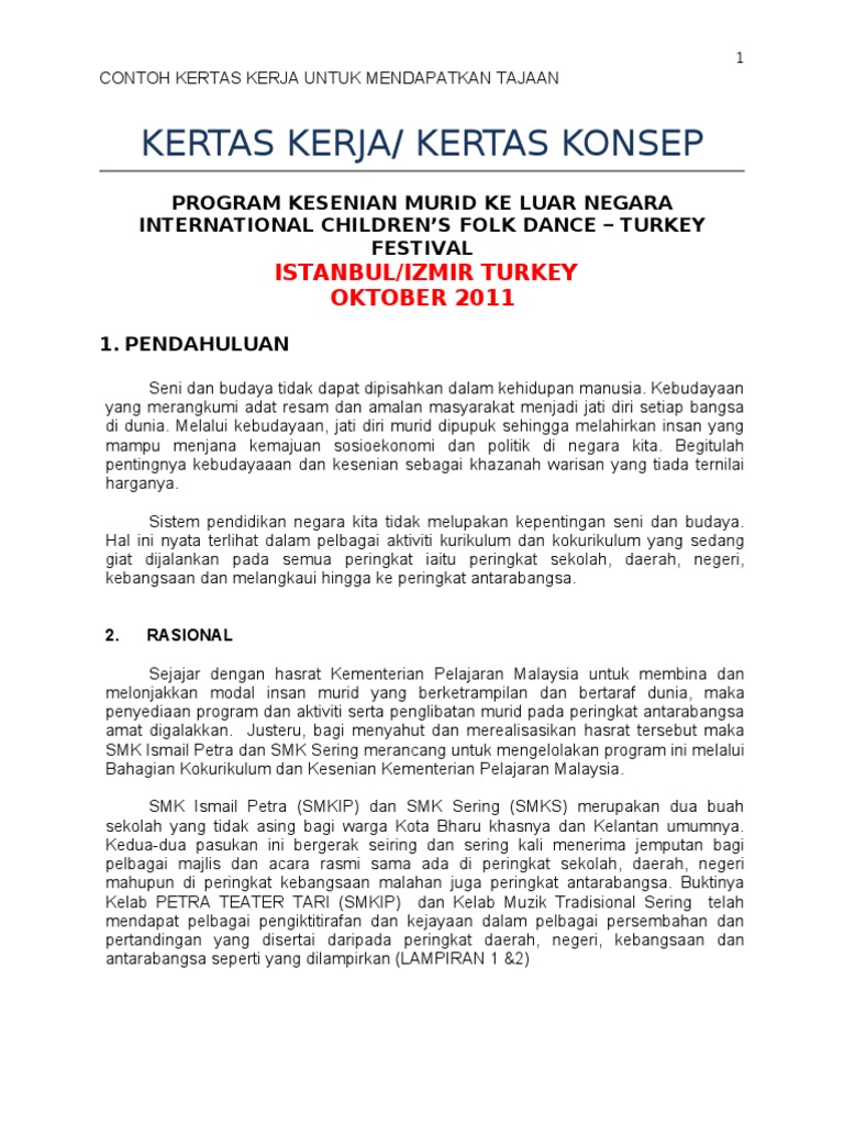 Download Contoh Kertas Kerja Program Kecemerlangan Spm Ratingslasopa