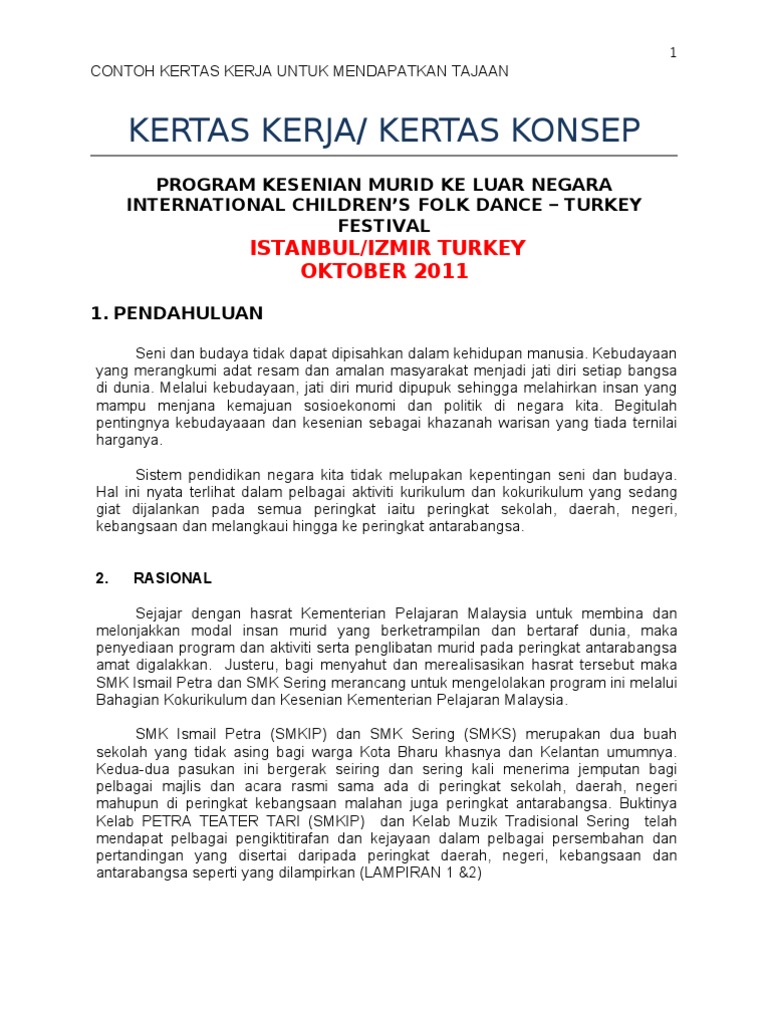 kertas kerja program kerjaya sekolah rendah