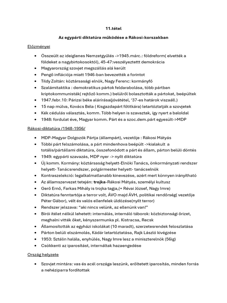 Rákosi | PDF