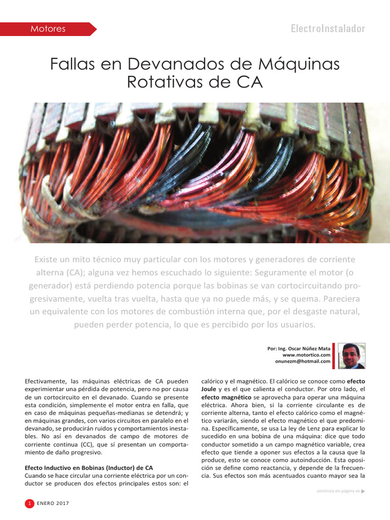 Fallas en Maquinas Rotativas de CA | PDF | Inductor | Electromagnetismo