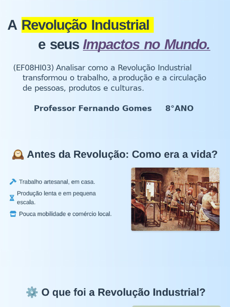 Impactos da Revolução Industrial | PDF