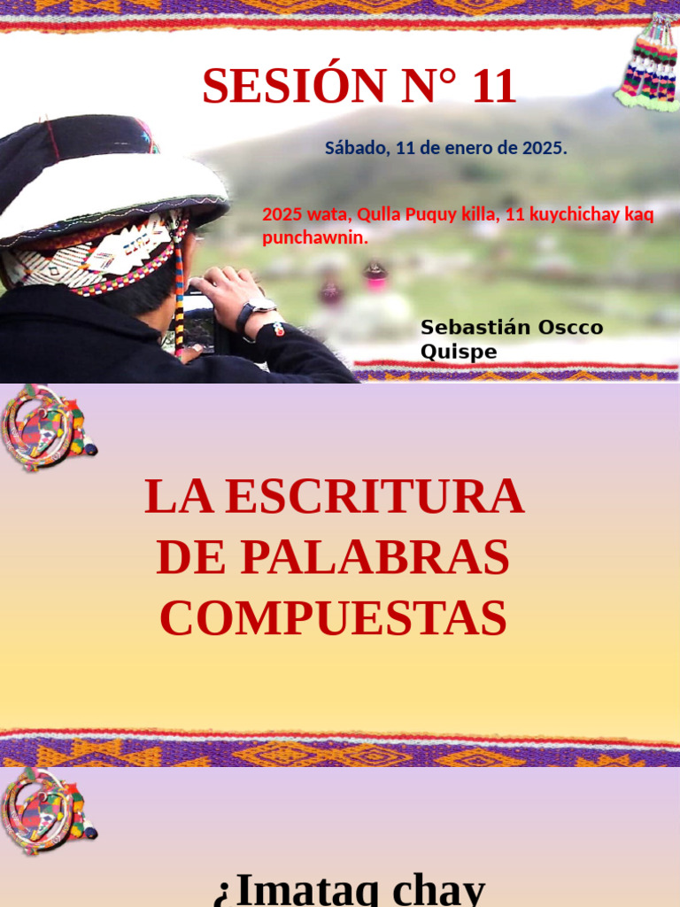 Escritura de Palabras Compuestas en Quechua | PDF | Palabra ...