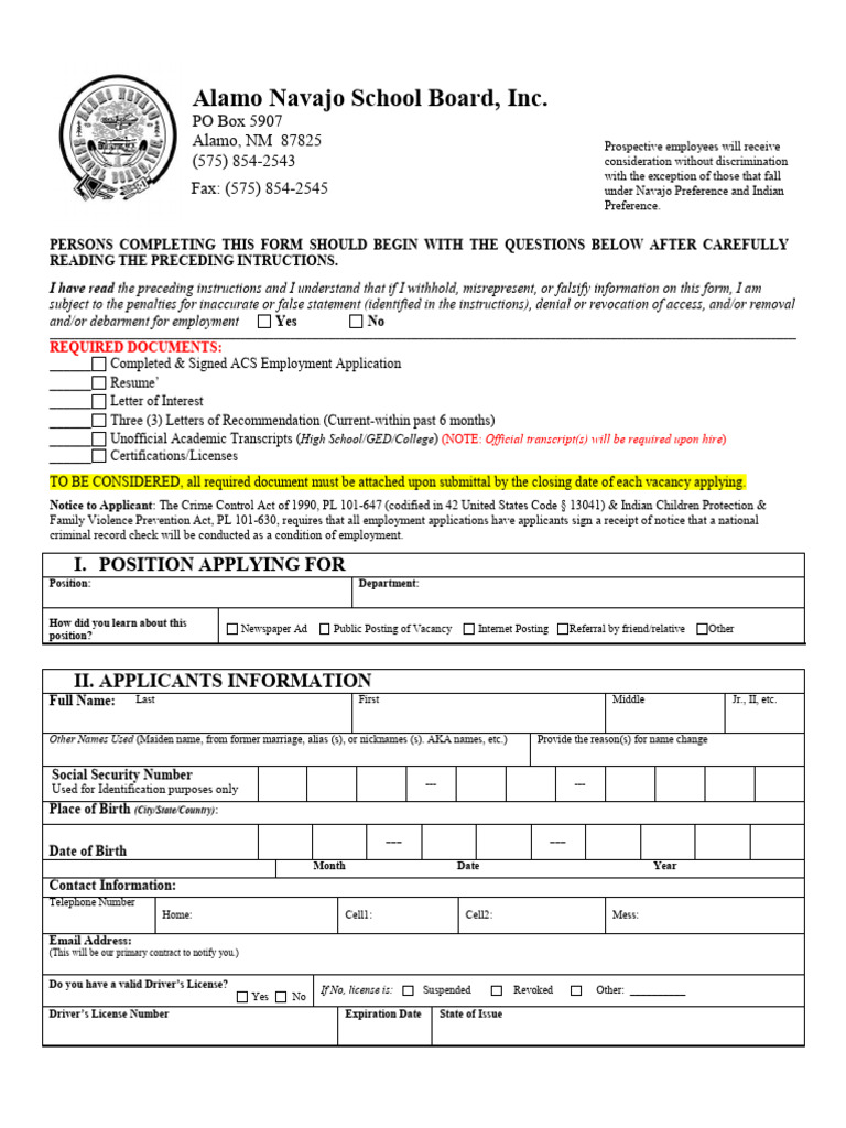 Fill Able Application Employment 2023 | PDF | Nolo Contendere ...