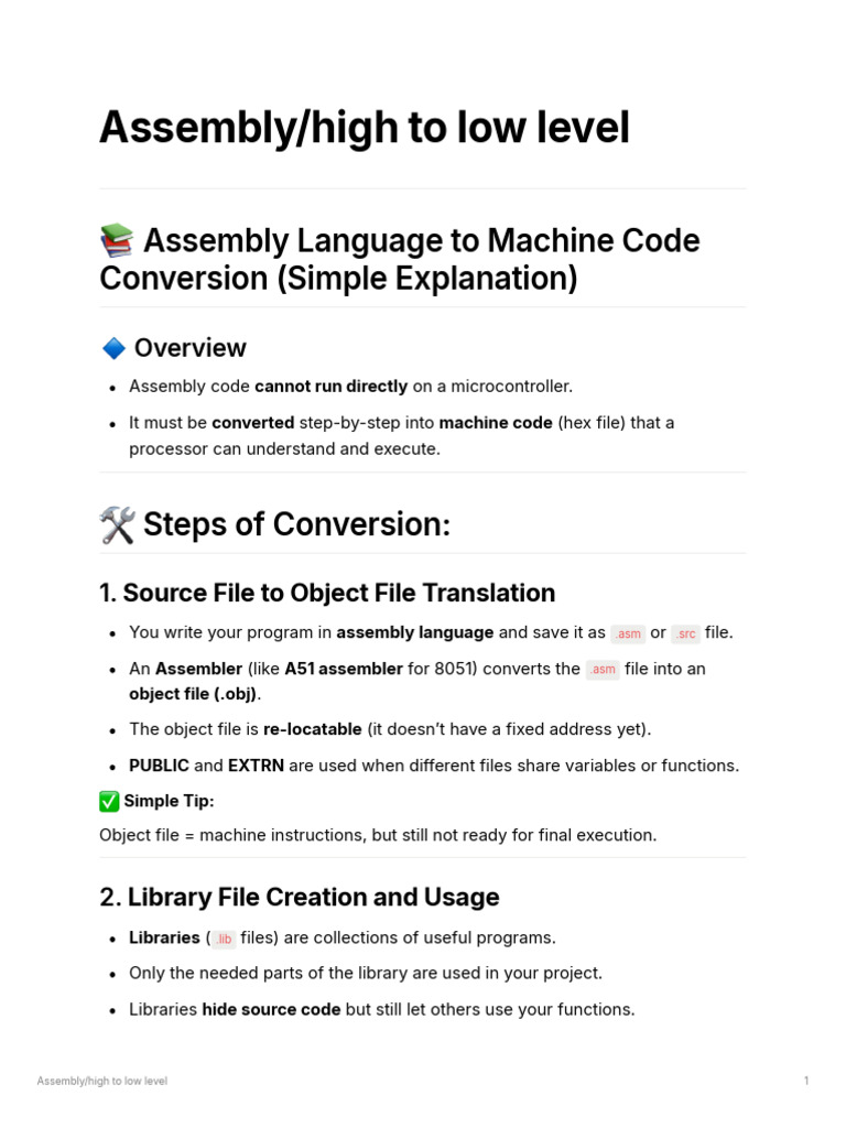 Assembly and C Code to Hex Conversion Guide | PDF | Library (Computing ...