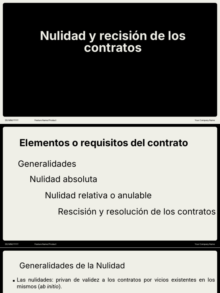Nulidad y Rescisión de Contratos | PDF | Nulo (ley) | Ley de obligaciones