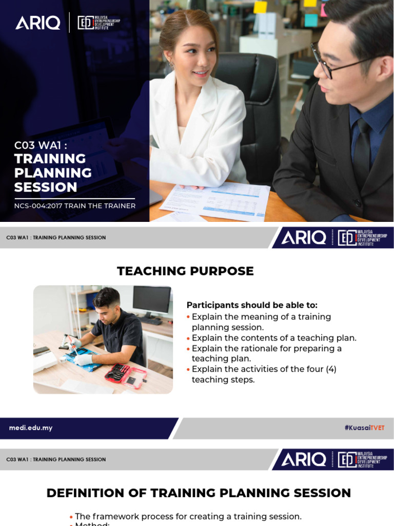 C03 WA1 Training Planning Session | PDF | Learning | Information