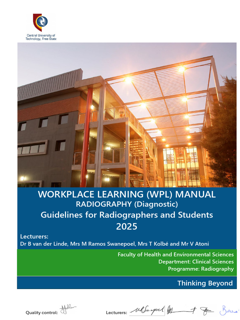 RAD WIL Manual 2025 FINAL 2 | PDF | Radiography | Medical Imaging