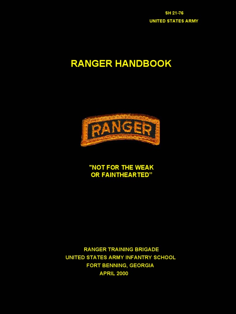 Ranger Handbook PDF United States Army Rangers Military