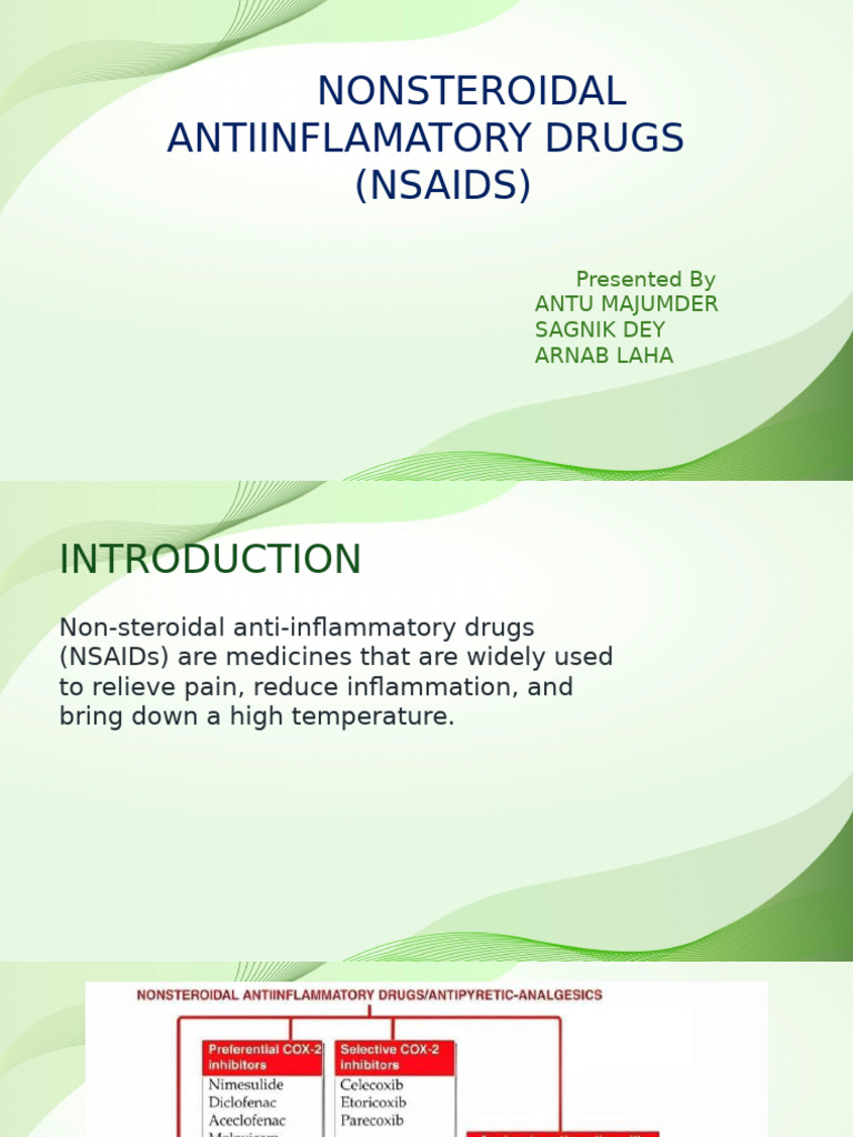 Nsaids Antu Final | PDF | Nonsteroidal Anti Inflammatory Drug | Aspirin