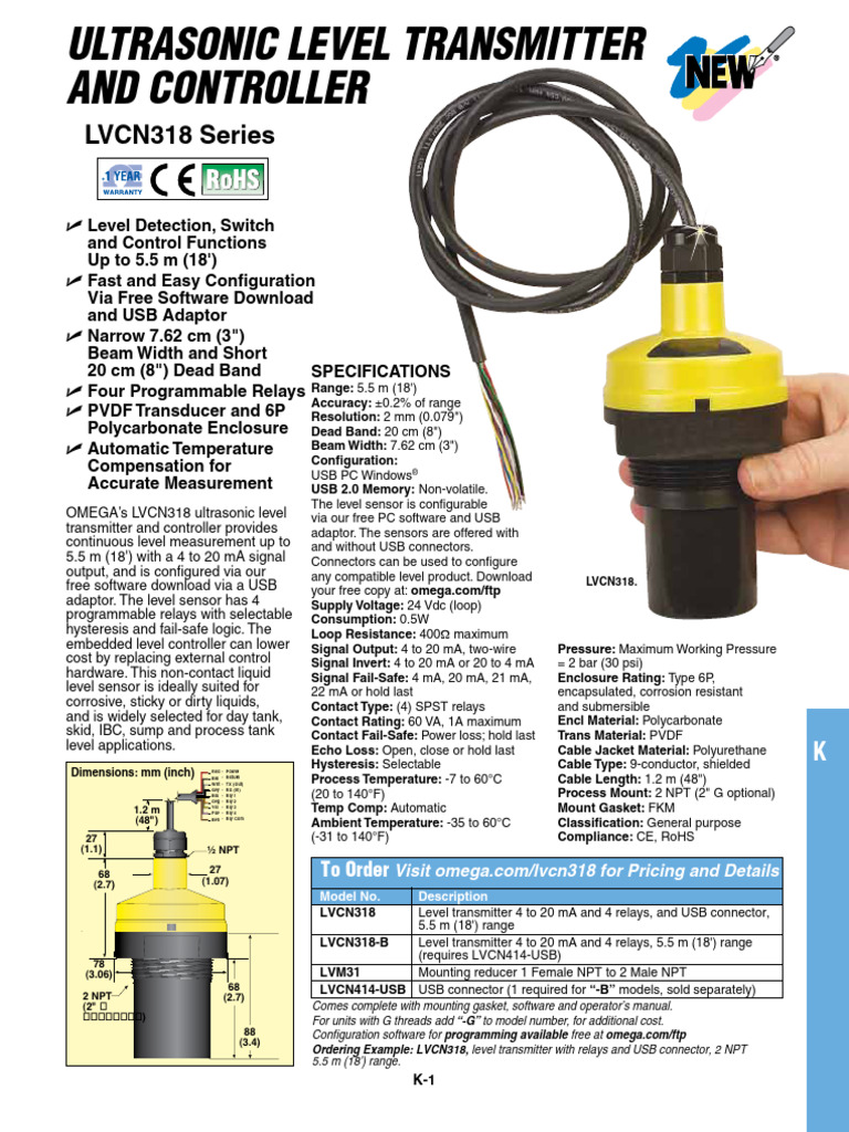 LVCN318 Level Sensor | PDF | Usb | Electrical Components