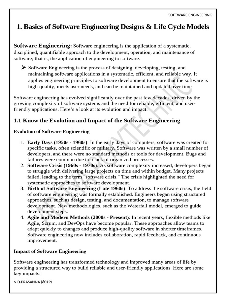 Evolution of Software Engineering Principles | PDF | Computer ...