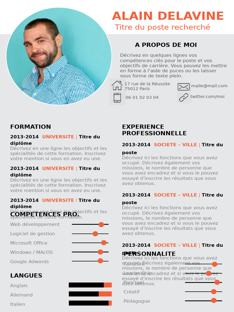 CV d'Alain Delavine - Compétences et Expérience | PDF | Microsoft ...