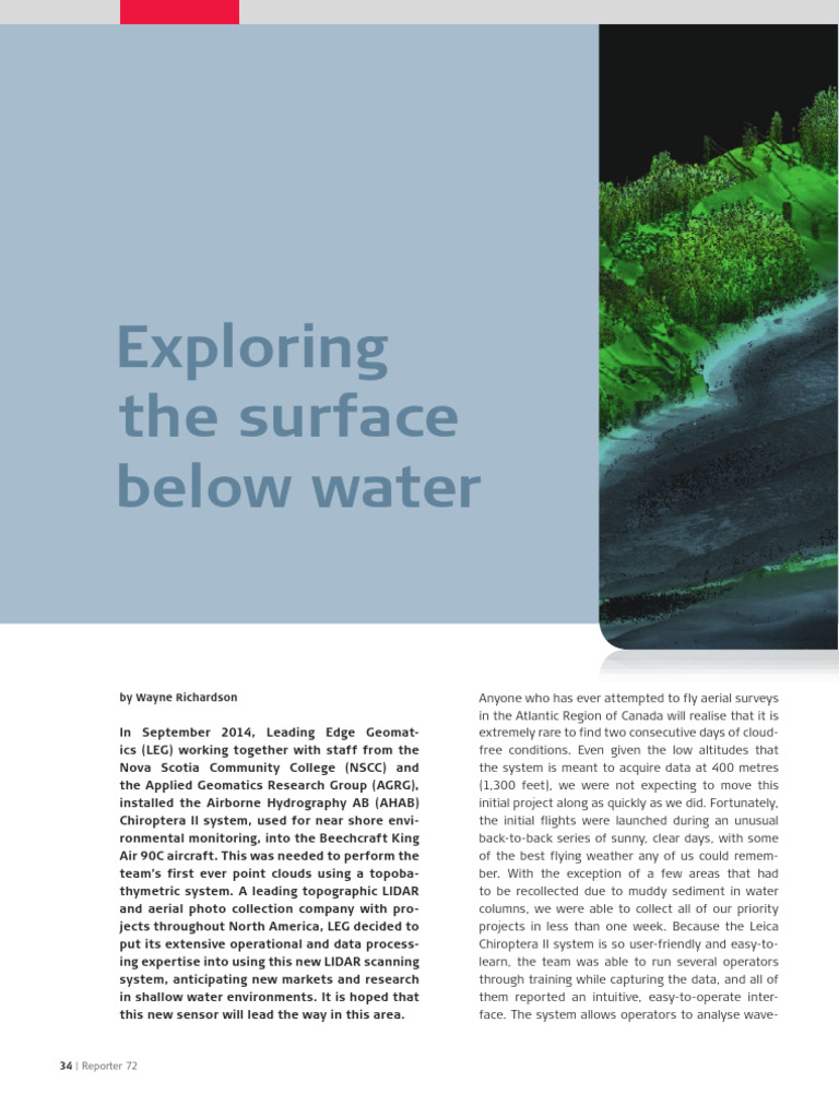 Advancements in Shallow Water LIDAR | PDF | Lidar