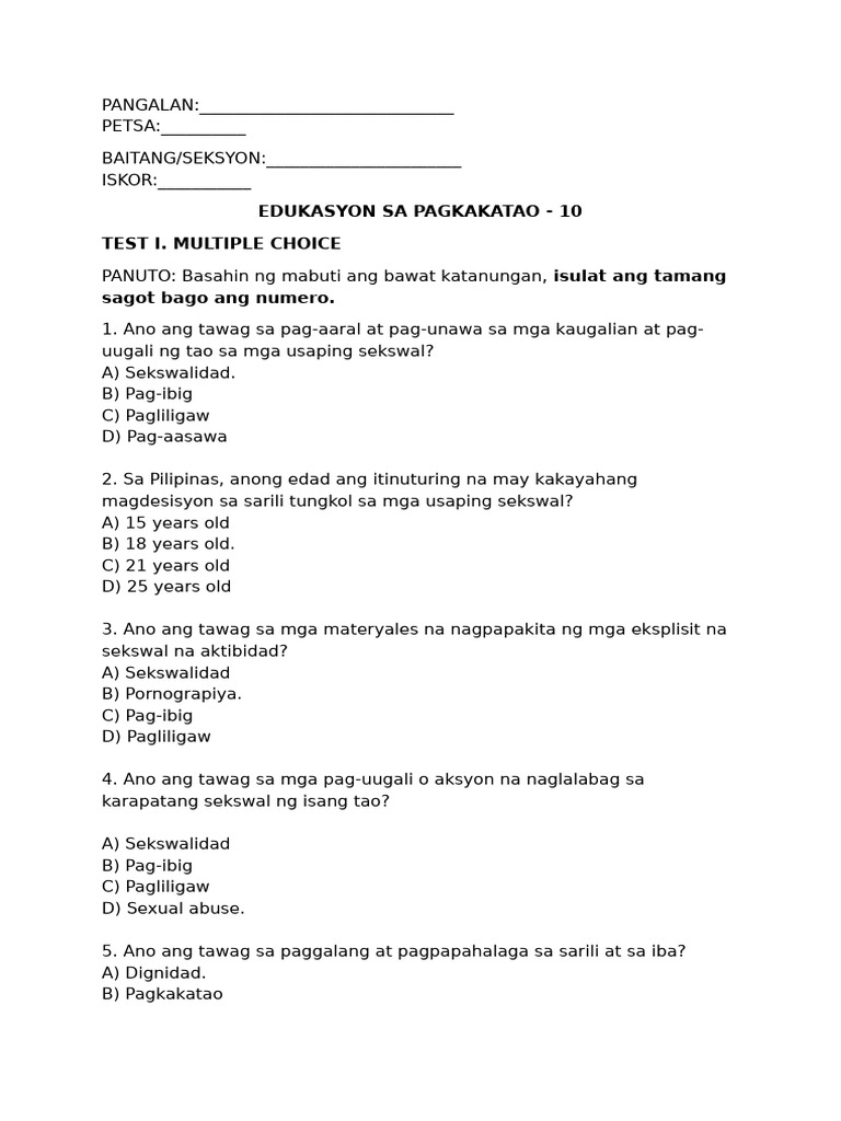 Esp Exam | PDF
