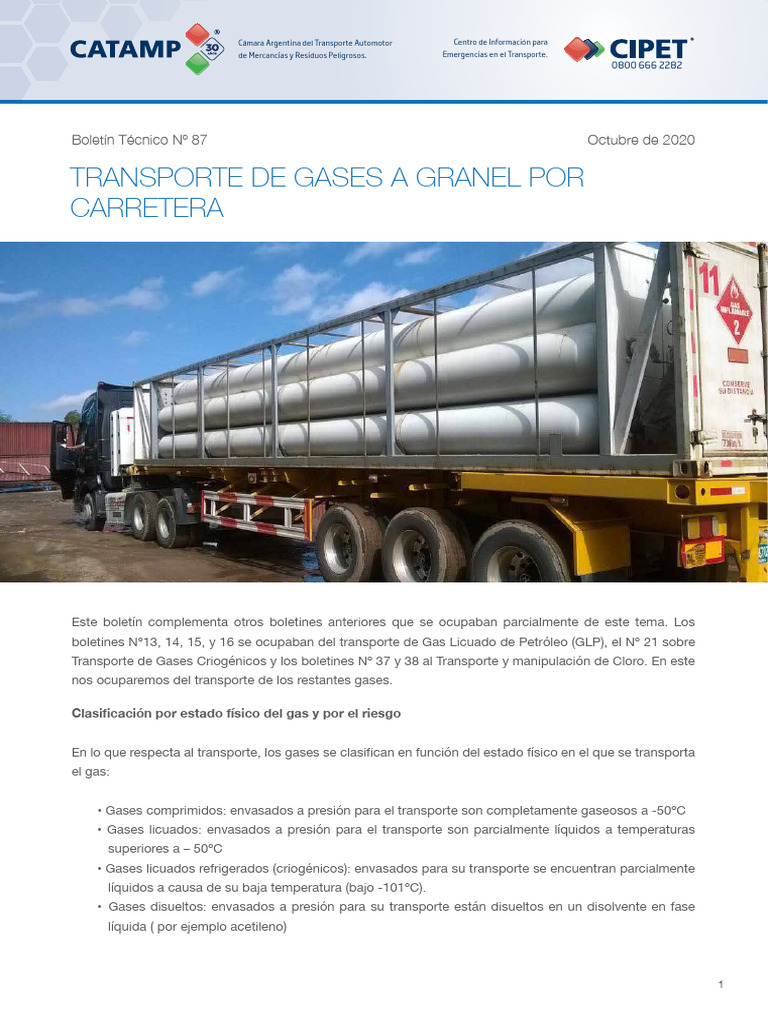 Transporte de Gases Criogénicos | PDF | Gases | Gas de petróleo licuado